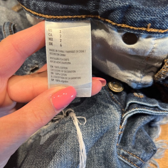 American Eagle Distressed Festival Jean Shorts - Picture 9 of 14